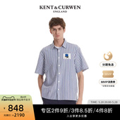 衬衫 肯迪文夏季 条纹玫瑰透气情侣K4766EI041 男女短袖 KENT&CURWEN