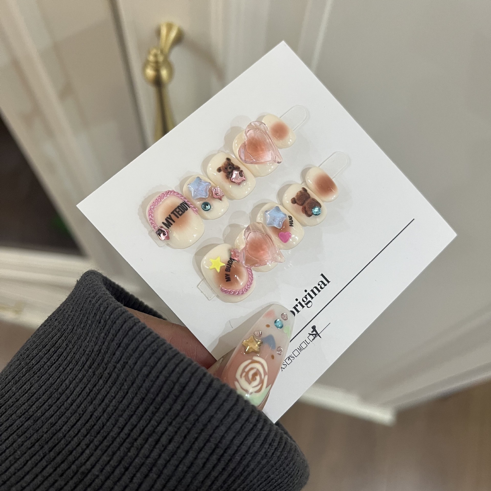 可爱甜美光疗可爱甜美光疗穿戴甲