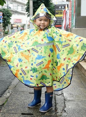 日本进口儿童宝宝恐龙图案雨具雨