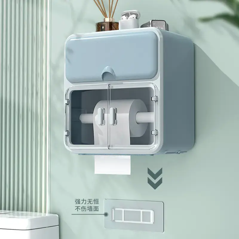 免打孔纸巾盒壁挂式防水卫