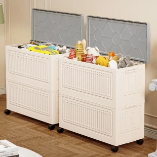 免安装 收纳柜可折叠家用零食玩具柜子塑料宝宝衣柜儿童衣服储物柜