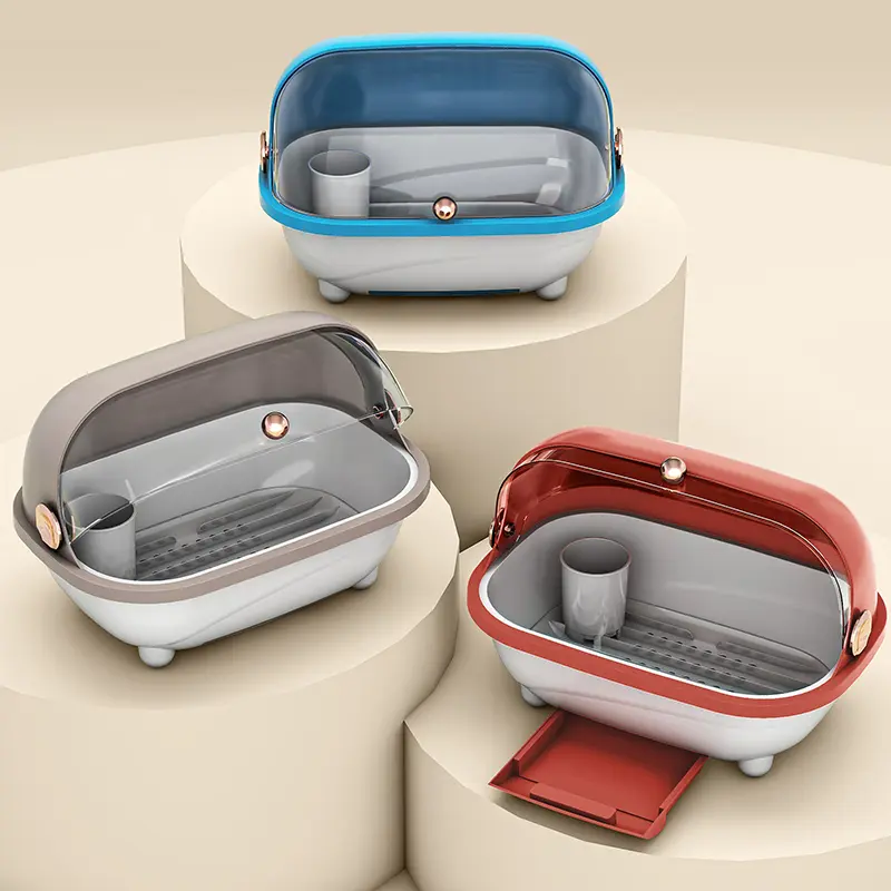 碗筷收纳盒碗架带盖沥水架