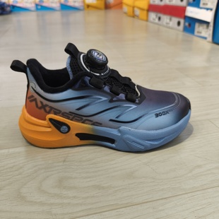 比迪冬季童鞋新款二棉加绒保暖男童鞋皮面防滑纽扣运动鞋儿童休闲