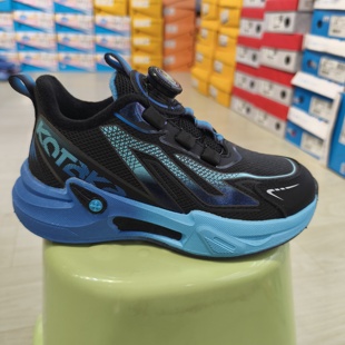 比迪冬季二棉加绒保暖男童皮面防滑底纽扣运动鞋儿童休闲鞋童鞋