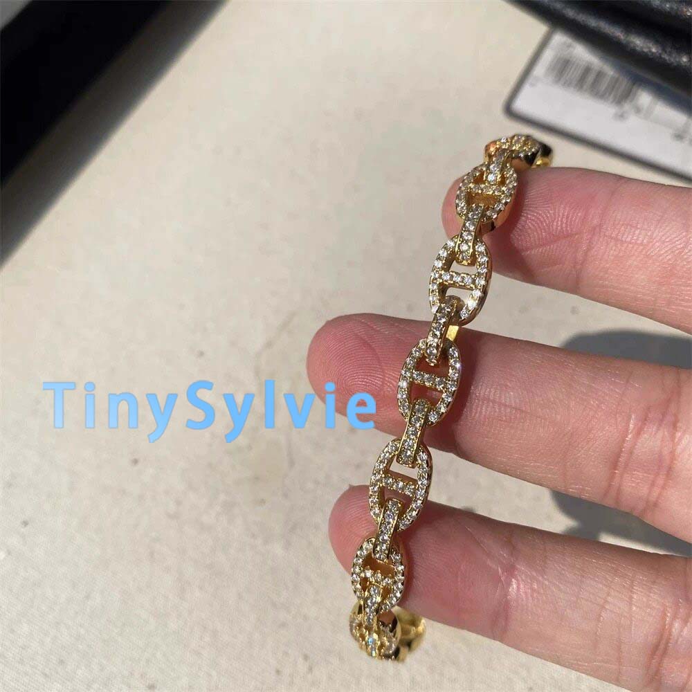 法式重工双D古巴猪鼻手链