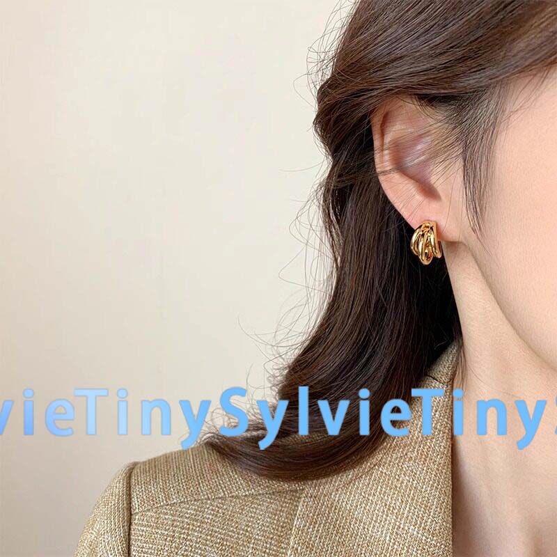 TinySylvie迷你三环缠绕耳环