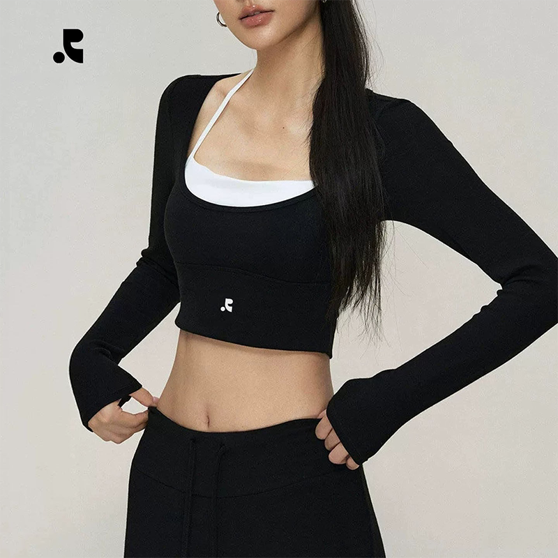 RR正品裸感长袖瑜伽T恤女