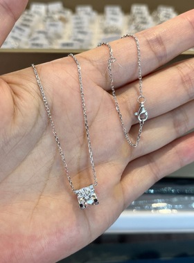 培育钻pt950铂金牛头吊坠1.09克拉 D色VVS2