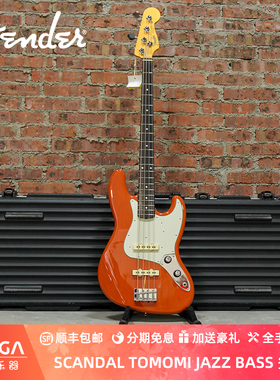 Fender 芬达 SCANDAL TOMOMI JAZZ BASS RW 假日紅 签名款电贝斯