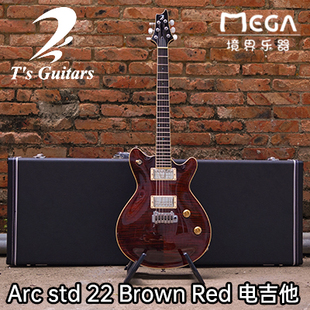 （已售定制参考）T's Guitars Arc std 22 Brown Red 电吉他