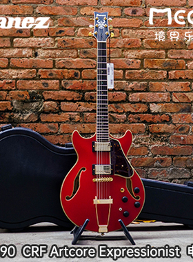Ibanez 依班娜 2021年新品 AMH90 CRF 半空心爵士电吉他 红色