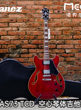 Ibanez 依班娜 2021年新品 AS73 TCD 半空心爵士电吉他 红色