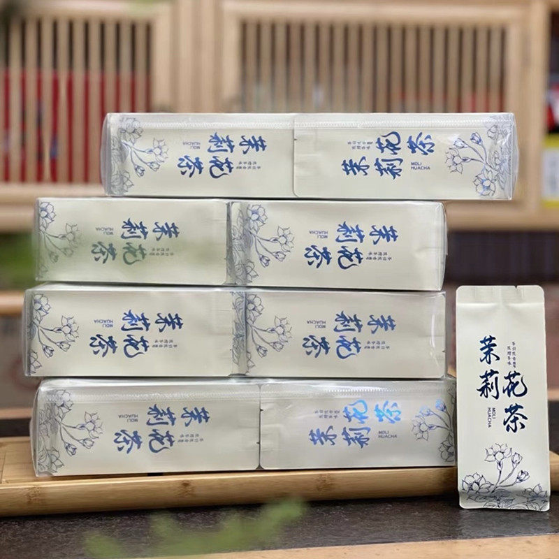 茉莉银针茉莉花茶浓香型2023新茶茶叶散装大白毫绿茶炒花兰雪125g