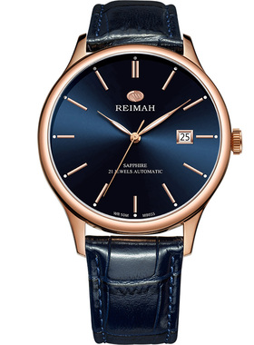 雷迈表（REIMAH)手表 机械魅力系列皮带机械男士腕表男表8055M