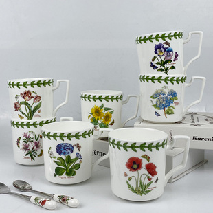 波特美林马克杯陶瓷杯子花草园早餐喝水咖啡杯情侣水杯办公室茶杯