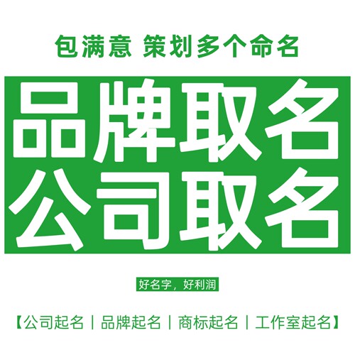 品牌取名公司取名商标注册起名营业执照起名品牌起名公司店铺起名