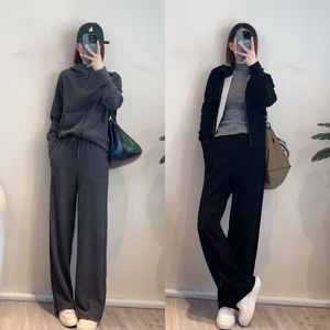 斯斯 1230 好穿又轻松闭眼入LU厂出大长腿云朵弹力连帽卫衣阔腿裤