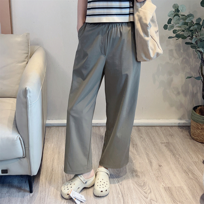 斯斯 0519 轻松垂顺四面弹夏季凉感好舒服纯色轻氧百搭速干奶奶裤