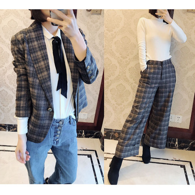 特特气场满满复古咖色格1223BC