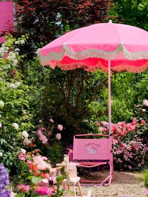 禹阳伞业粉色户外花园遮阳伞家用庭院阳台伞室外伞防晒伞遮阳伞