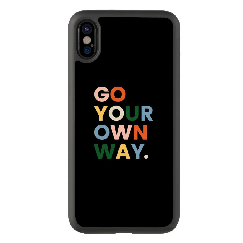 个性11英文走自己的路适用于iphone141312promax保护壳苹果xs防摔