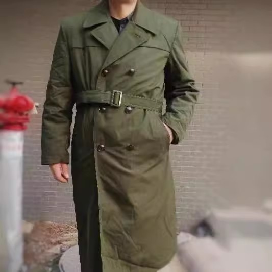 防寒保暖可拆卸绒内胆系带大衣