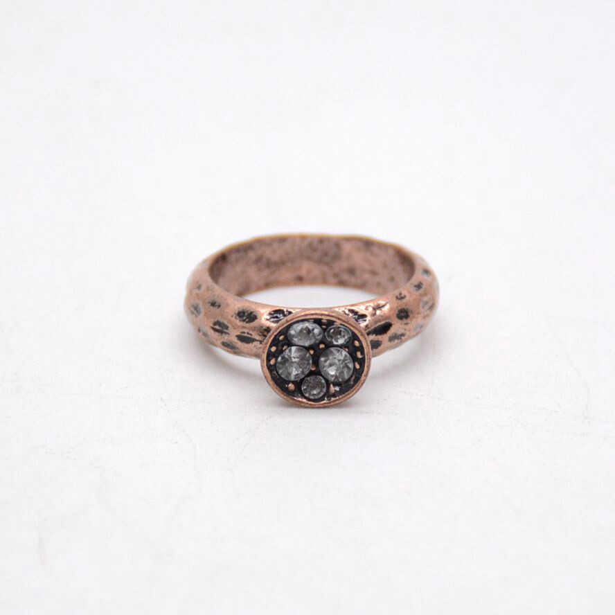 复古做旧古铜色镶钻戒指 个性民族风独特戒指欧美饰品女