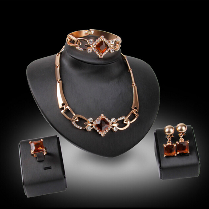 欧美夸张时尚闪钻红宝石项链四件套装礼服新娘复古奢华女挂件饰品|ruв категории Украшения,ювелирные изделия, ожерелье - от Buy2taobao.com для оказания профессиональной услуги покупки агента Taobao