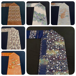 中古正绢西阵织日式和服名古屋带手工腰带金澜真丝DIY面料