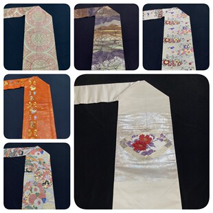 中古正绢西阵织日式和服名古屋带手工腰带金澜真丝DIY面料