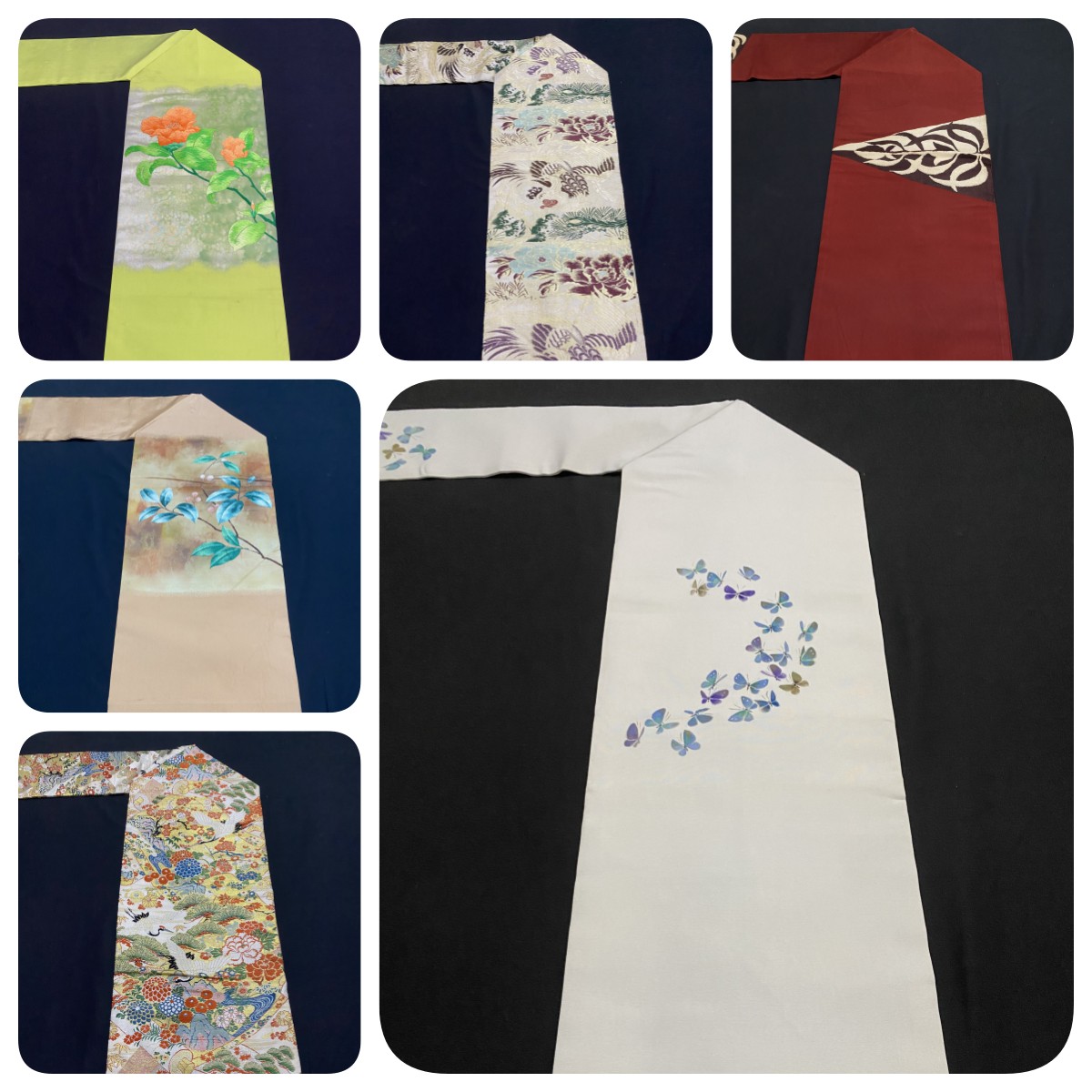 中古正绢西阵织腰带DIY面料