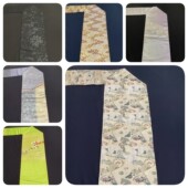 中古正绢西阵织日式 和服名古屋带手工腰带金澜真丝DIY面料