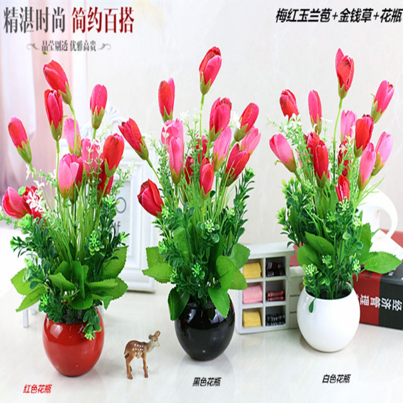 仿真装饰假花盆栽绿植电视柜客厅塑料花卉盆景摆件植物薰衣草花束