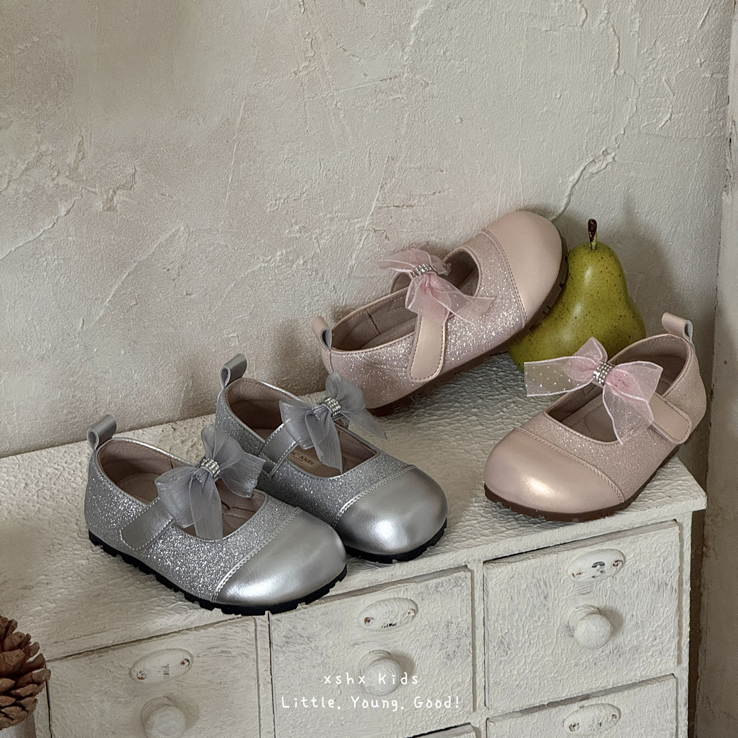 女童软底时装公主鞋韩版单鞋新款春季小女孩蝴蝶结浅口演出皮鞋潮