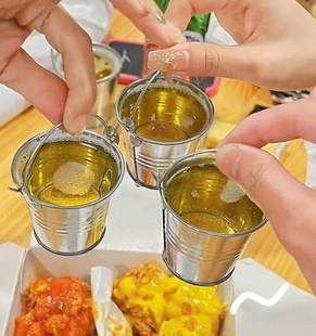 抖音小红书同款 迷你小铁桶小酒杯 千杯不倒小趴菜专用创意扎啤杯