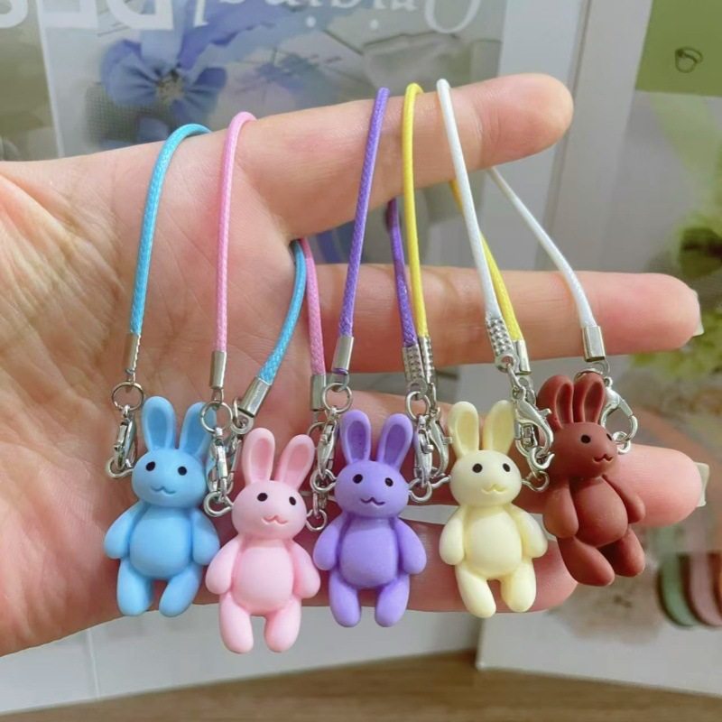 一二三代labubu卡通熊小兔子创意挂件ob11娃娃挂饰小孩过家家配饰