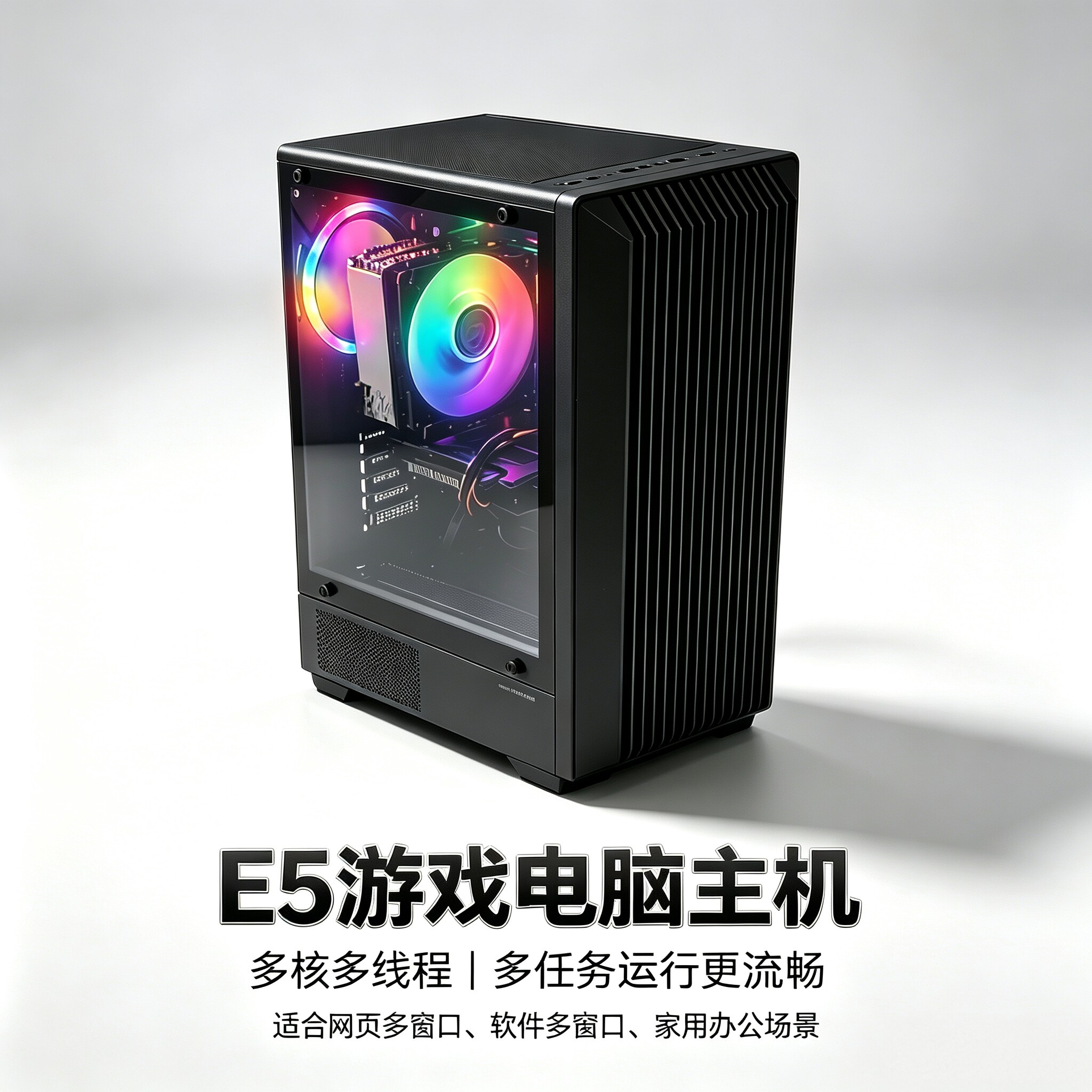 至强E5台式电脑主机组装整机游戏家用办公设计渲染多核多任务DIY