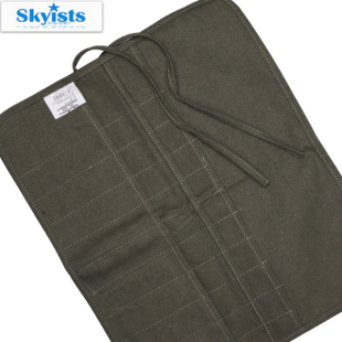 日本新概念便携帆布画笔袋 毛笔插笔袋水彩 水粉笔帘 卷式收纳笔