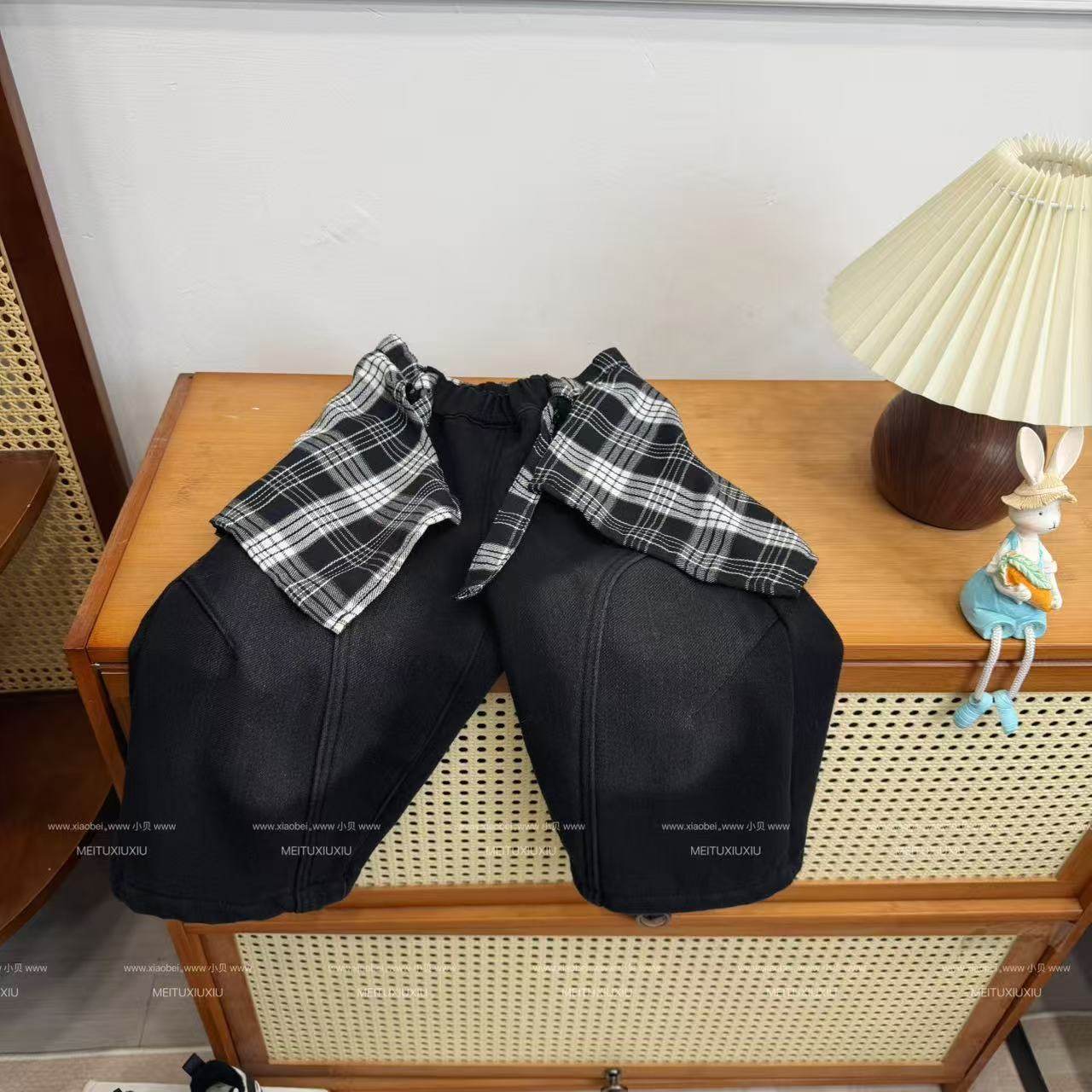 儿童长裤2026冬季新品男女童格子屁帘牛仔裤宝宝直筒裤,童装/婴儿装/亲子装,儿童牛仔裤,淘宝优惠券,粉丝福利购,淘宝优惠卷