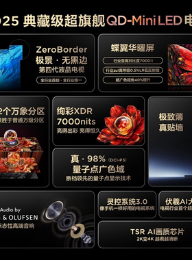 TCL 98Q10L Pro 98英寸 极景QD-Mini LED 万象分区平板电视机