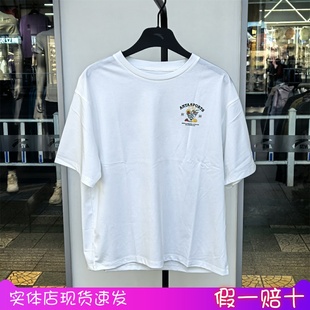 安踏2025年夏季 T恤圆领针织休闲百搭上衣162538112 新款 女短袖