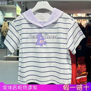 衫 安踏儿童2025夏季 爱心小熊针织短袖 女小童宽松版 362529114 新款