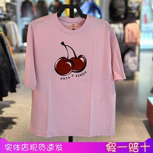 针织衫 休闲百搭短袖 162428121 24夏季 安踏t恤女×kirsh小樱桃短袖