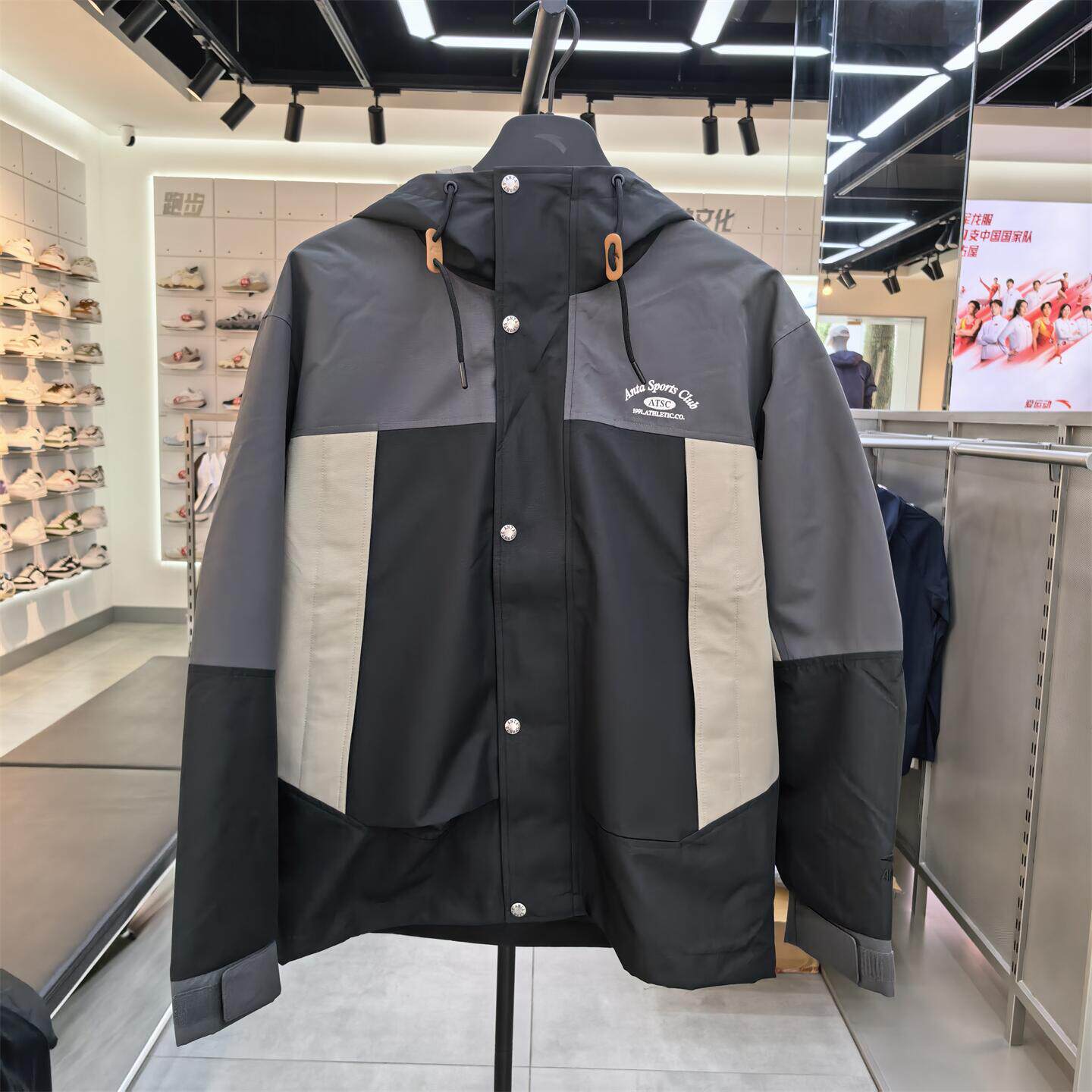 安踏2026冬新男防泼水两件套可脱卸羽绒服上衣潮流外套152648603