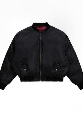 EPICURUS 2025年冬季年度王炸水洗磨破酒红棉服双面可穿飞行外套