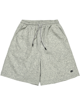 GAYR 夏季三色牛奶丝针织精致刺绣运动宽松休闲裤五分裤抽绳短裤