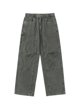 BLACKHOOP 美式复古水洗做旧工装裤街头休闲重磅百搭直筒牛仔裤