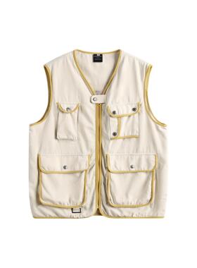 mayuEnjoy 2025春季新款休闲水洗马甲多口袋机能风撞色设计感背心