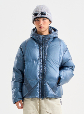 BLACK ARMADA 户外防泼水机能加厚防寒保暖羽绒服连帽运动外套