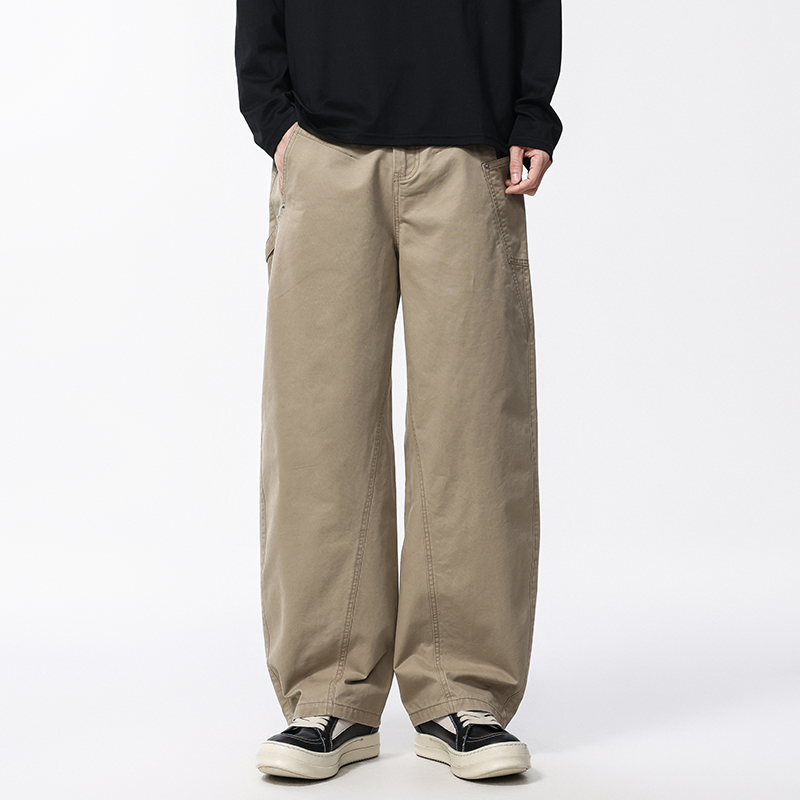 BLACK ARMADA 2025夏季新款水洗工装长裤宽松直筒复古休闲弯刀裤